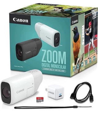 Canon PowerShot Zoom, Compact Telephoto Monocular Bundle, White (4838C018) - Image 1 of 4