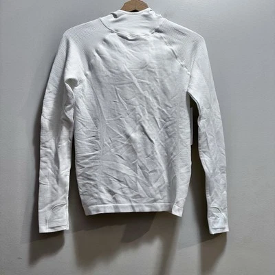 NWT Athleta Women's Medium White Flurry Seamless Hoodie Pullover #558539 - Image 1 of 4