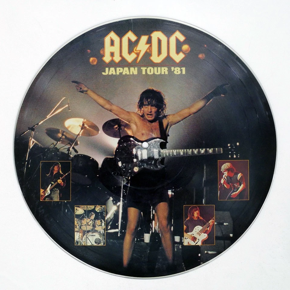 AC/DC JAPAN TOUR '81 ATLANTIC PS180 Japan ORIGINAL PROMO CLEAR RIM VINYL LP - image 1 of 1