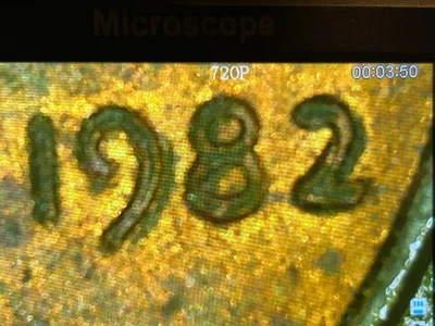 1982 Lincoln Cent Lg Date Zinc DDO date and Liberty - Image 1 of 4