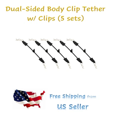Dual-Sided Rubber Body Clip Tether with Clips 1/12 ; 1/14 ; 1/16 Scale - Image 1 of 4