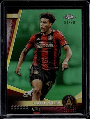 2024 Topps Chrome MLS - Caleb Wiley #26 Neon Green Refractor (81/99) - Image 1 of 2
