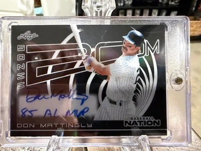 DON MATTINGLY 2025 Leaf Baseball Nation Auto #12/15 BLACK SHIMMER INSCRIPTION - Image 1 of 4