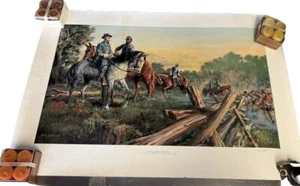 Impresión de Jack Smith: "El último consejo" general Robert E Lee póster muy raro - Imagen 1 de 11
