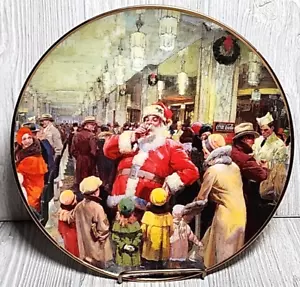 Placa 1995 marca Coca-Cola "A Busy Man's Pause" #1779 Santa 8" - Imagen 1 de 7