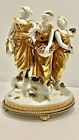 ANTIQUE GERMAN PORCELAIN GROUP "THREE GRACES WITH ANGEL"