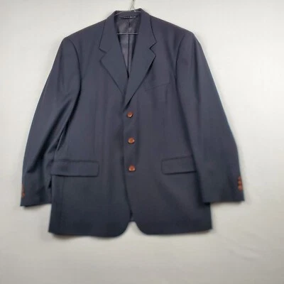 Jack Victor Blazer Jacket Men's 42 Blue Lined Wool Single Breasted Notch Lapel - Image 1 of 4