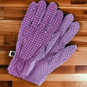 Miracle Gro Ladies' Purple Medium/Large Canvas Back Jersey Palm Garden Gloves - Picture 1 of 6