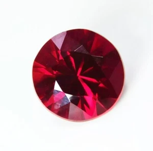 Flawless 8-10 Ct Natural Superb Red Ruby Round Cut Loose Gemstone Certified - Picture 1 of 5