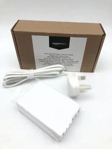 Amazon Basics – ładowarka USB 60W z 6 portami, biała - Zdjęcie 1 z 4