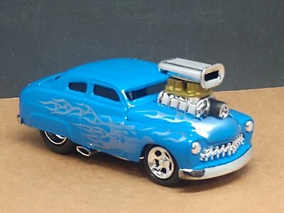 MUSCLE MACHINES 1/64 1949 MERCURY COUPE COLLECTIBLE LIMITED EDITION HOT ROD BLUE - Image 1 of 4