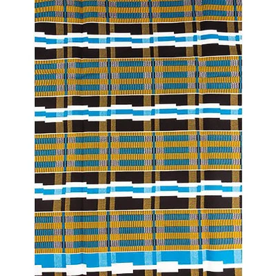 African Kente Print Fabric 1 yard - Image 1 of 2