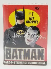 Batman Film Carte Collezionabili Adesivi Bubble Gomma 1989 Topps 36 Pacchi Di 9