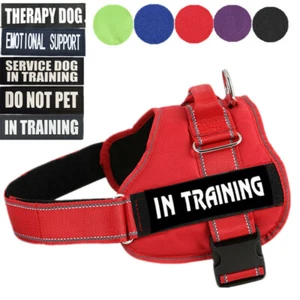 XXL XL L Large Dog Harness No Pull Padded Soft Vest Adjustable Collar W/ Patches - Picture 1 of 16