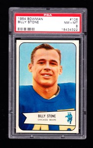 1954 Bowman #106 Stone PSA 8 NM-MT
