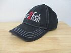 Wired 2 Fish Mens Black Silver & Red Fishing Hat Cap Wired2fish EUC