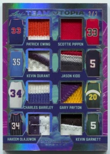 2022 Leaf ITG Ewing Pippen Kevin Durant Kidd Barkley Olajuwon Garnett 8 Patch /2 - Picture 1 of 6