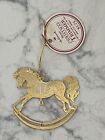Hallmark Ornament Brass Christmas Trimmer Rockinghorse. NWT 1985