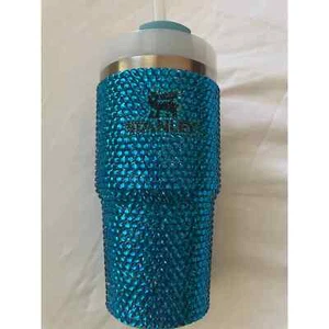 RTS Stanley Flowstate Quencher 20oz H20 Tumbler nearly 3,000 Crystal Rhinestones - Picture 1 of 9