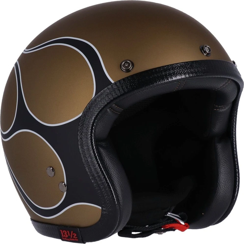 13 1/2 Motorrad Jethelm Skull Bucket Helmet DRE0037 - Bild 1 von 1