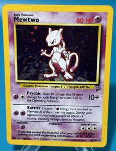 Vintage 1999-2000 Pokemon Mewtwo 10/130 Base Set 2 Holo Rare - Picture 1 of 2