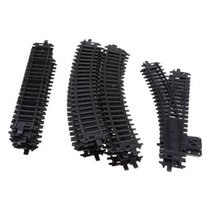 26Pcs 1/87 HO Plastic Model Train Straight+Switch Left+Oval for Kids Christmas - Picture 1 of 7