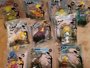 The Simpsons treehouse of horror Burger King Kids Toys Complete Set Lot Of 10 - Picture 1 of 12