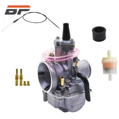 For Yamaha DT 100 125 175 250 YT175 YZ80 YZ85 Suzuki Carburetor & Throttle Cable - Image 1 of 4