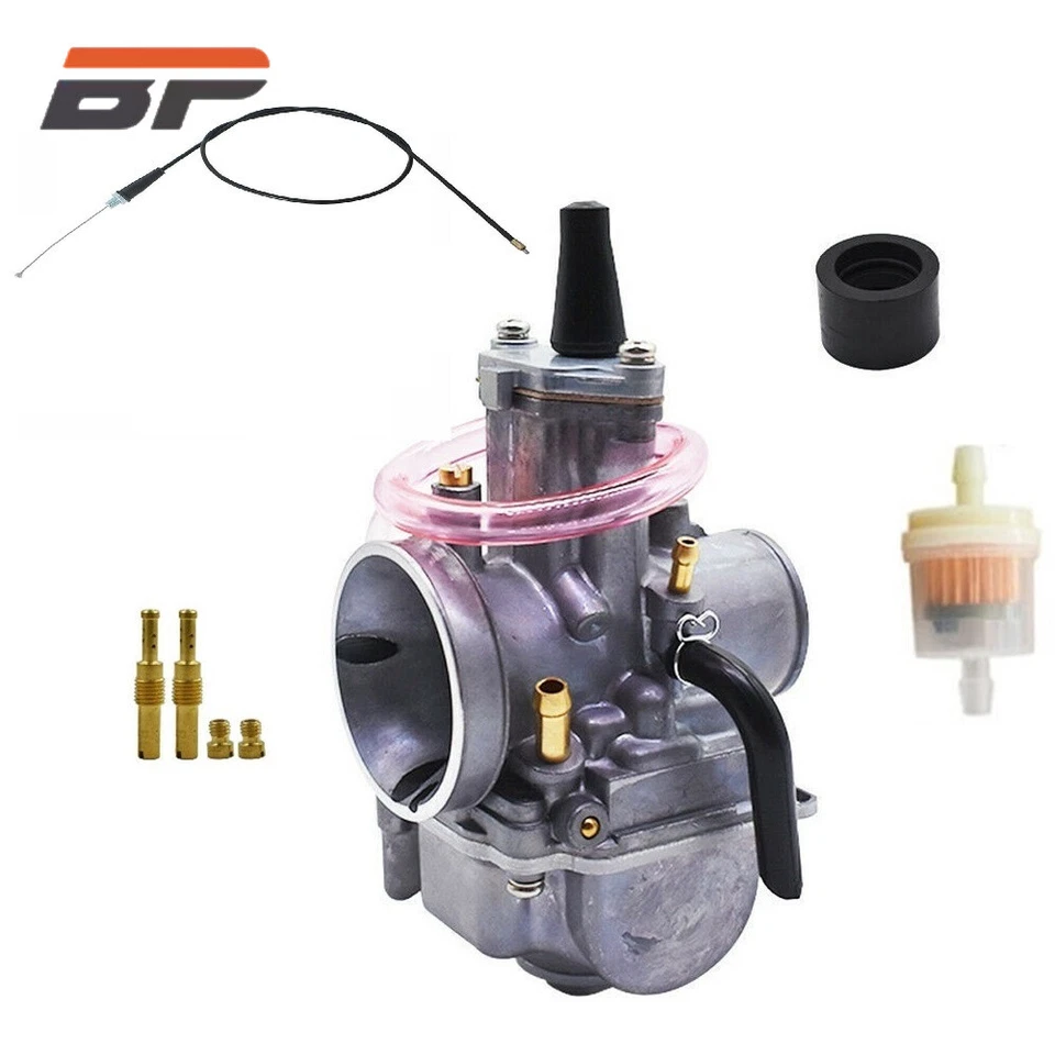 For Yamaha DT 100 125 175 250 YT175 YZ80 YZ85 Suzuki Carburetor & Throttle Cable - Image 1 of 4