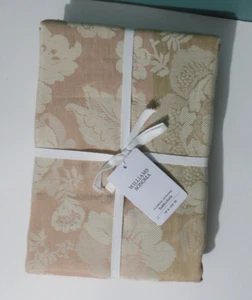 WILLIAMS-SONOMA - New FILOMENA JACQUARD Tablecloth - Beige & Blush - 70" x 108" - Picture 1 of 3