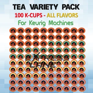 Crave 100 K-Cups Tea Variety Pack Pods KEURIG Chamomile Vanilla Chai Peppermint - Picture 1 of 3