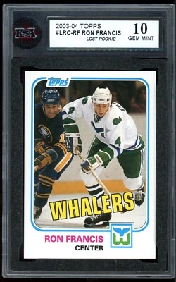 2003-04 topps #LRC-RF Ron Francis Lost Rookie Card KSA 10 Gem Mint - Image 1 of 2