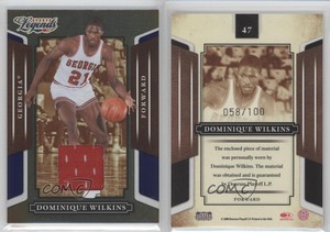 2008 Donruss Americana Sports Legends Mirror Blue Materials Dominique Wilkins