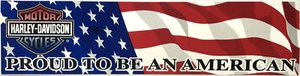 Aufkleber Harley-Davidson 30x8 cm Proud to be an American Flagge Flag Sticker HD - Bild 1 von 1