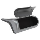 Car Glasses Case Delicate Lining Silver Smooth Surface Eyeglasses Holder For