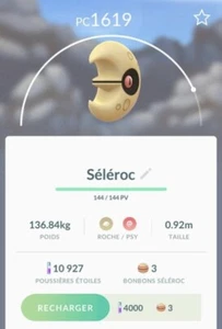 Pokémon Go Séléroc / Lunatone Trade - Imagen 1 de 2