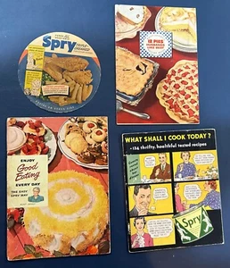 Vintage LOT ADVERTISING Cook Book Recipe Antique Spry Shortening Lever Brothers - Picture 1 of 2
