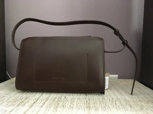 NWT MASSIMO DUTTI PLAIN LEATHER SHOULDER BAG BROWN 6924/622 - Picture 1 of 10