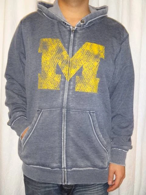 Majestic Michigan Wolverines NCAA Mens Full Zip Hooded Fleece Sweatshirt Large - Image 1 of 1