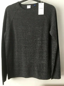 JACK & JONES Dark Grey Melange JJWHUNION Knit Crew Neck-Small - Picture 1 of 5