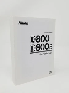 Nikon D800 D800E Instruction Owners Manual Book  NEW