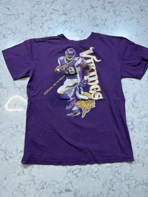 Camiseta #28 Adrian Peterson Minnesota Vikings Púrpura Reebok Gráfico Talla L Foto 1 de 4