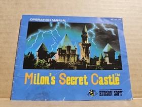 Milon's Secret Castle Nintendo NES Instruction Booklet Manual Only
