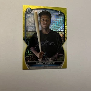 Refractores Antony Peguero 2023 Bowman #BCP-62 Cromo Mojo Amarillo/75 1er - Imagen 1 de 5