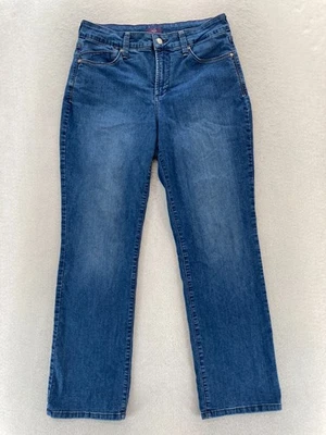 NYDJ Jeans Womens 12P Straight Leg Blue Stretch Denim Lift Tuck Tech Comfort - Image 1 of 4