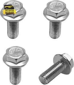 4PCS Car Top Front Skid Plate Bolts, 304 Stainless Steel Auto Skid Plate Bolts w - Picture 1 of 6