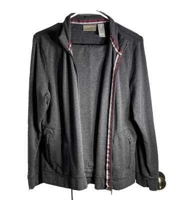 Conjunto de pantalones chaqueta tejida ropa deportiva Liz Claiborne para mujer talla grande cintura con cordón Foto 1 de 4