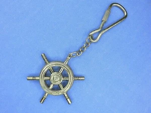 Llavero estilo rueda de latón vintage con mosquetón estilo grillete - Imagen 1 de 12
