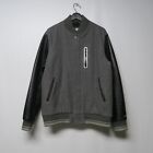 Nike Destroyer Varsity Jacket Grey L 372270-063 Leather Wool NSW insulated fill