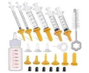 Pet Puppy & Kitten Feeding Kit – Syringe Feeders with Nursing Bottle Nipple - Picture 1 of 6